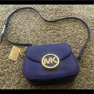 Michael Kors Purple Leather Crossbody Handbag